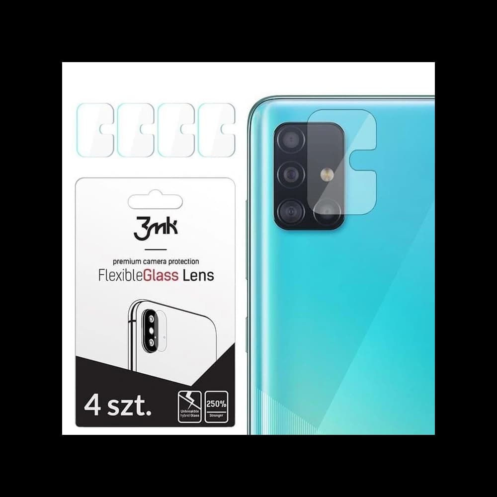 Hibrid üveg a fényképezőgép objektívjéhez 3MK Lens Protection Samsung Galaxy A51 [4 PACK] - 1
