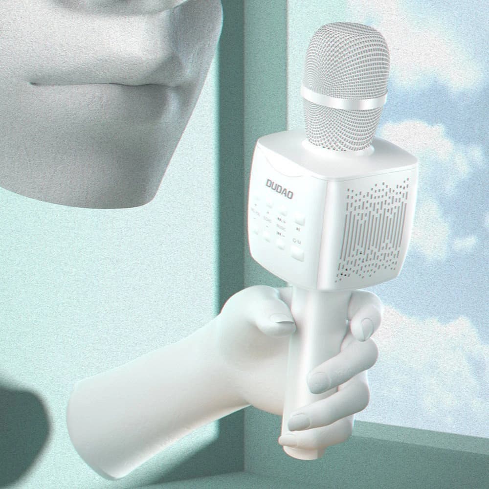 Dudao vezeték nélküli karaoke mikrofon Bluetooth 5.0 fekete (Y16S) - 6