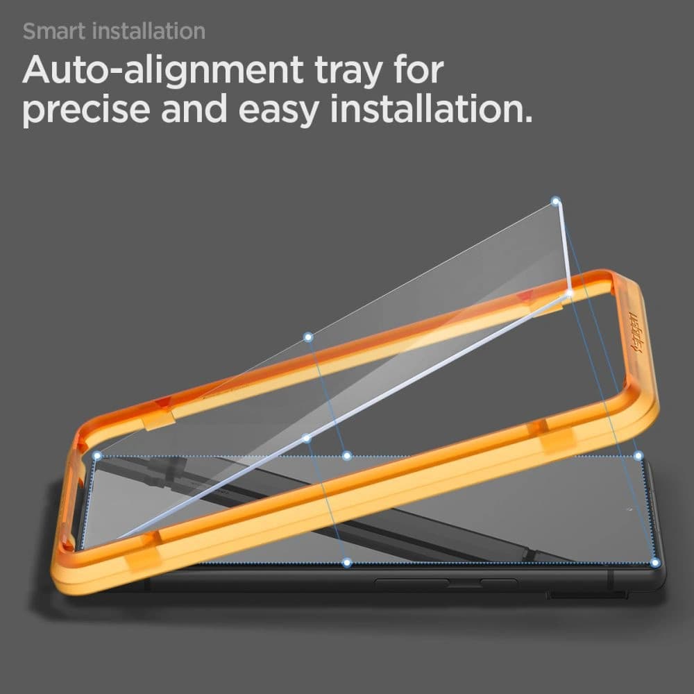 Gehärtetes Glas Spigen GLAS.tR Slim AlignMaster Google Pixel 7 Clear [2 PACK] - 3