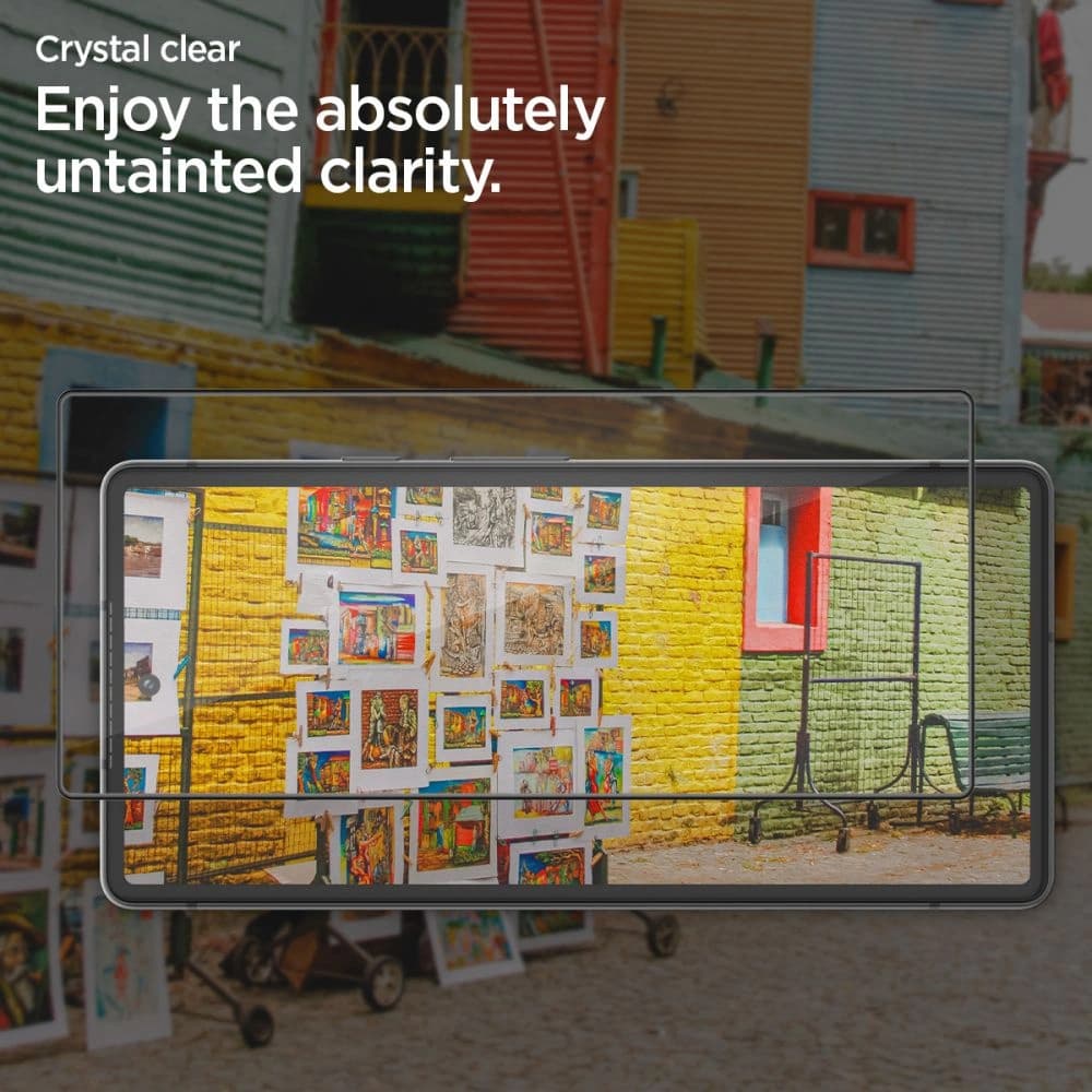 Gehärtetes Glas Spigen GLAS.tR Slim AlignMaster Google Pixel 7 Clear [2 PACK] - 6