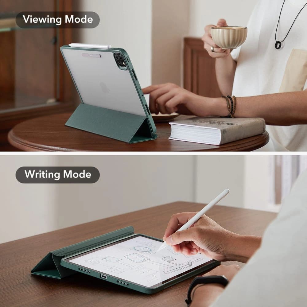 Etui ESR Ascend Hybrid Apple iPad Pro 12.9 2021/2022 (5. și 6. generație) Verde Pădure - 3