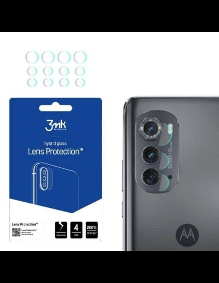 Sticlă hibridă pentru obiectivul aparatului 3MK Lens Protect Motorola Edge 2022 [4 PACK]
