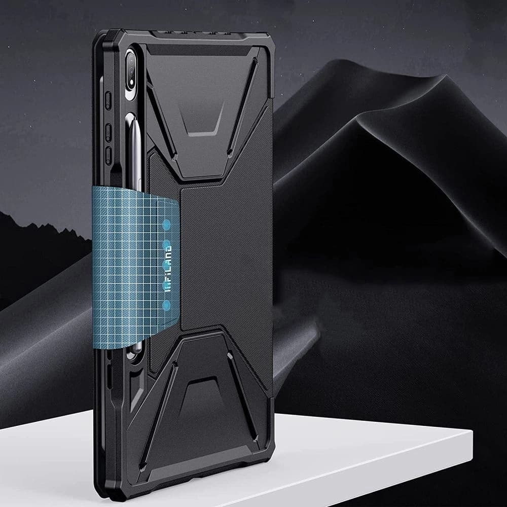 Infiland Keyboard Stand Samsung Galaxy Tab S8+ Plus/S7+ Plus/S7 FE 12.4 Black - 2