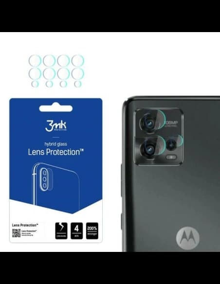 Hibrid üveg a fényképezőgép objektívhez 3MK Lens Protect Motorola Moto G72 [4 PACK]