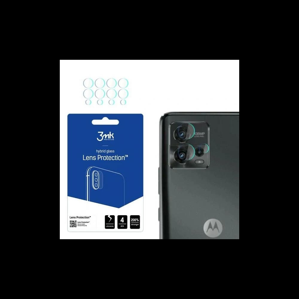 Hibrid üveg a fényképezőgép objektívhez 3MK Lens Protect Motorola Moto G72 [4 PACK] - 1