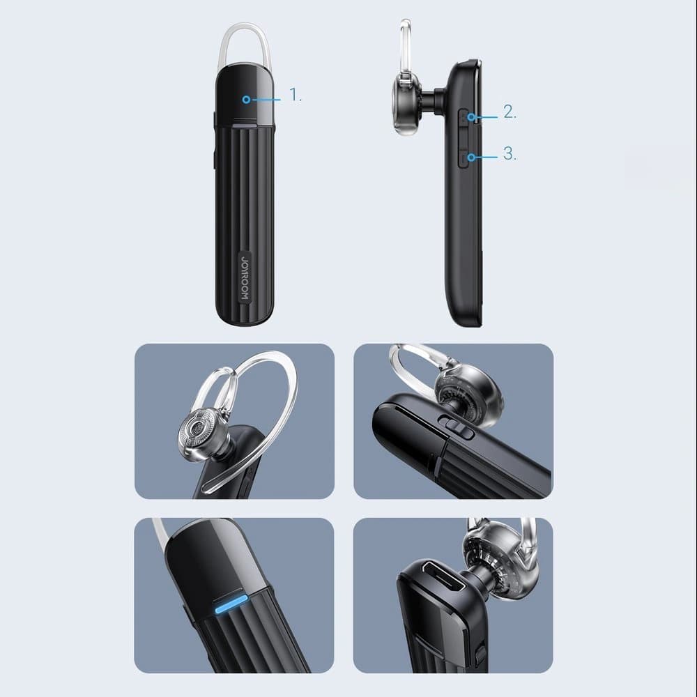 Căști fără fir Joyroom Bluetooth 5.0 pentru mașină alb (JR-B01) - 11