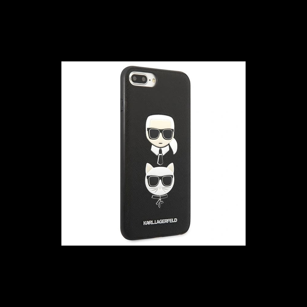 Etui Karl Lagerfeld KLHCI8LSAKICKCBK Apple iPhone 8/7 Plus černý/black hardcase Saffiano Ikonik Karl&Choupette Head - 4