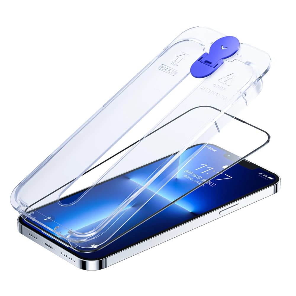 Gehärtetes Glas Joyroom Knight Apple iPhone 14 Pro Montageset transparent (JR-H10) - 1