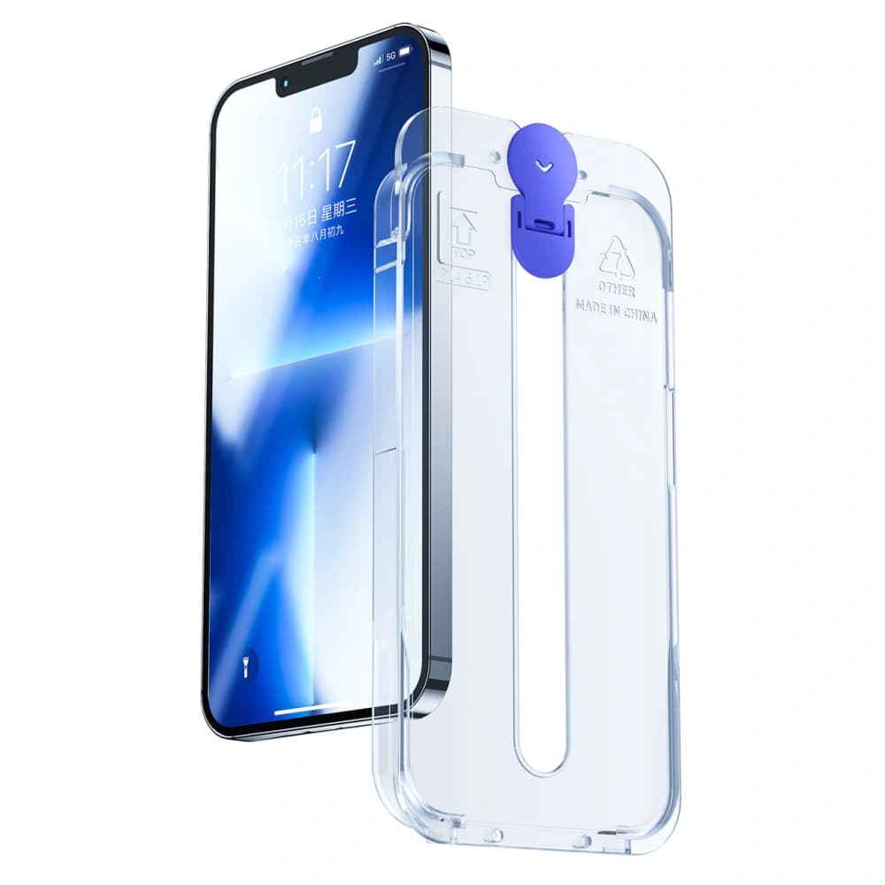Gehärtetes Glas Joyroom Knight Apple iPhone 14 Pro Montageset transparent (JR-H10) - 2