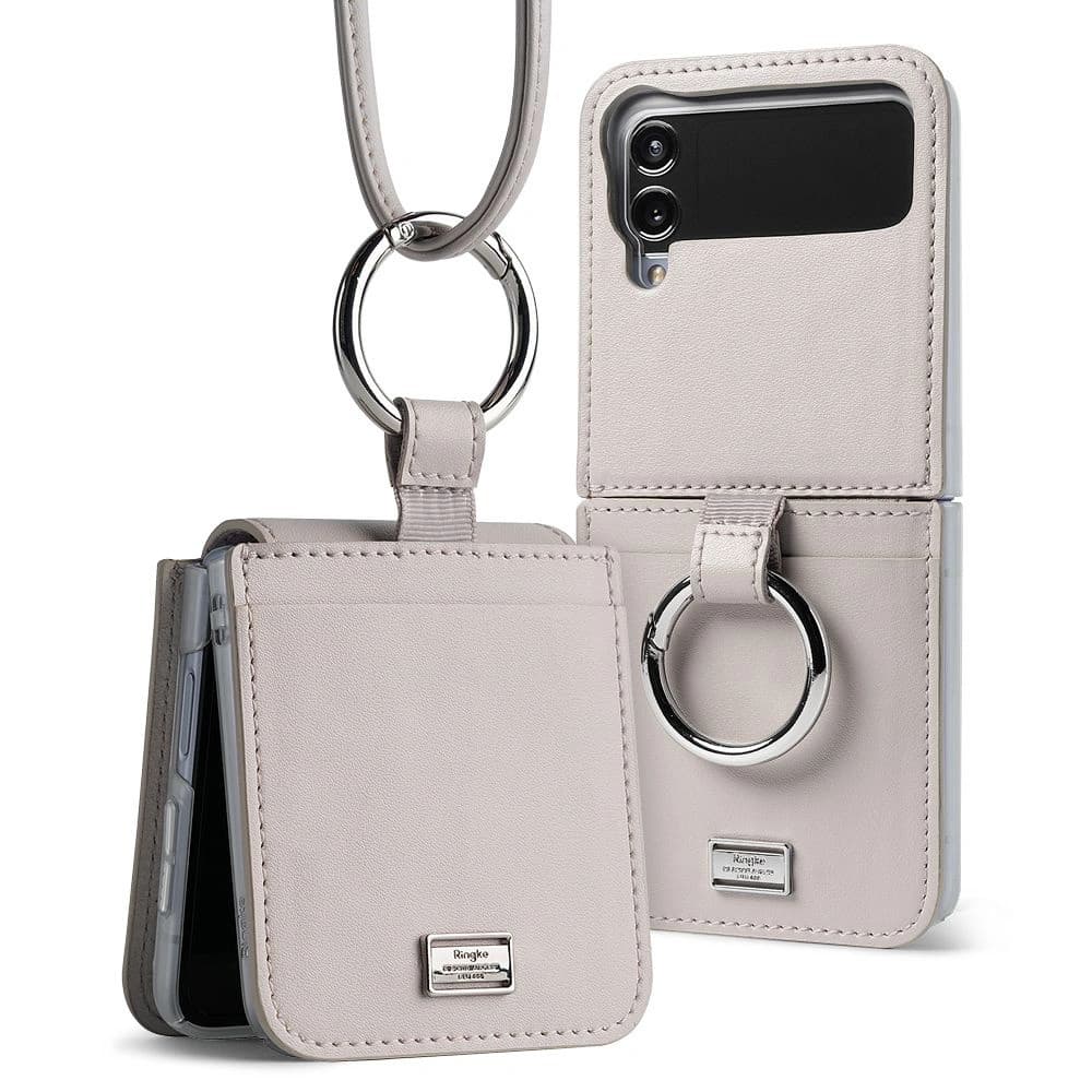 Case Ringke Signature Folio Samsung Galaxy Z Flip 4 Taubengrau