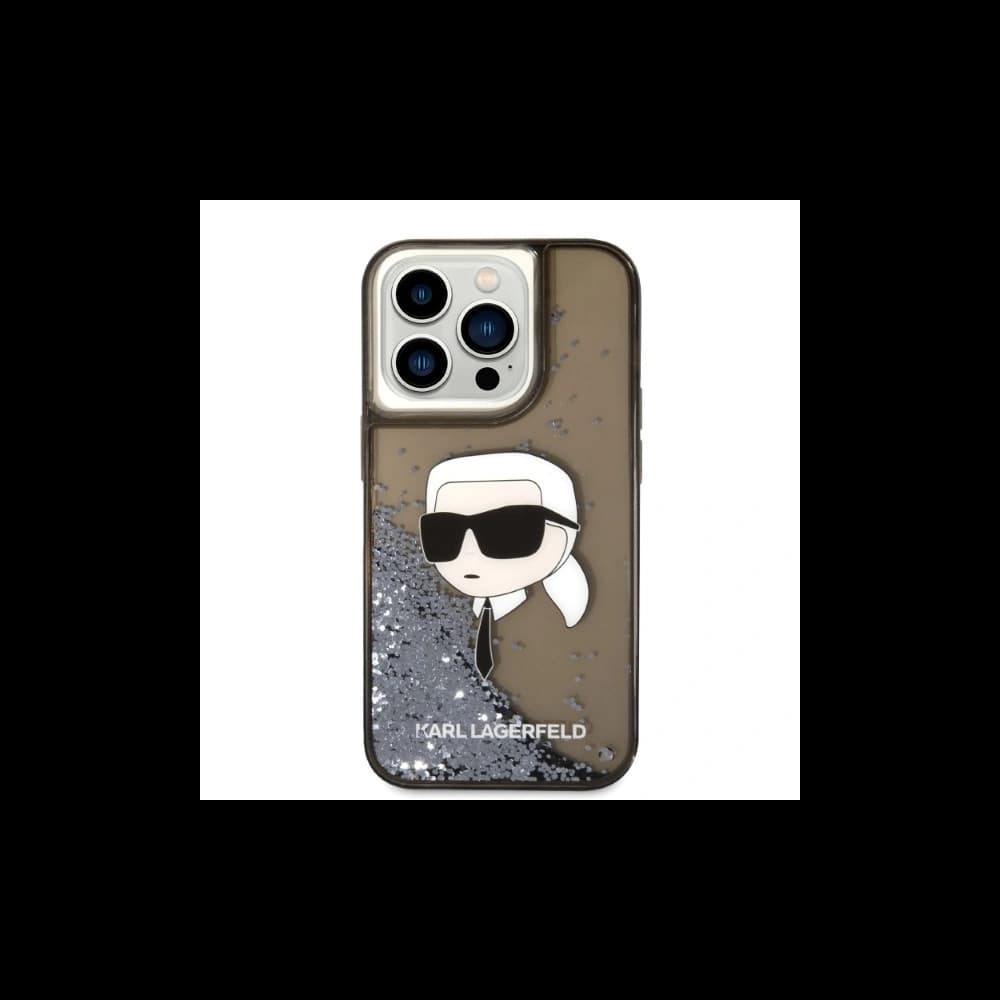 Etui Karl Lagerfeld KLHCP14XLNKHCK Apple iPhone 14 Pro Max negru/black hardcase Glitter NFT Karl Head - 3