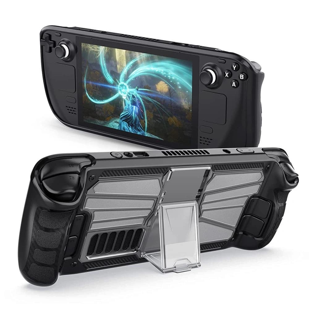 Etui Tech-Protect Defense Valve Steam Deck LCD / OLED Fekete/Átlátszó - 1