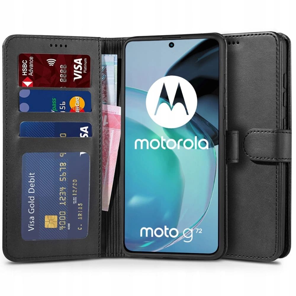 Etui Tech-Protect Wallet Motorola Moto G72 Negru - 1