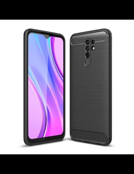 Etui Tech-Protect TPUCarbon Xiaomi Redmi 9 Fekete