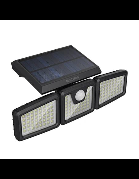 Außen-Solar-LED-Lampe Blitzwolf BW-OLT9 mit Bewegungs- und Dämmerungssensor.