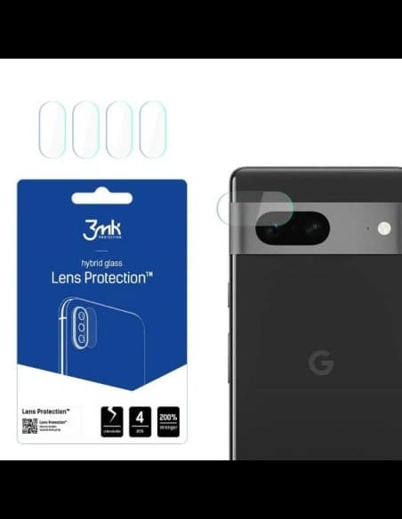 Hybridglas für die Kameraobjektiv 3MK Lens Protect Google Pixel 7 [4 PACK]