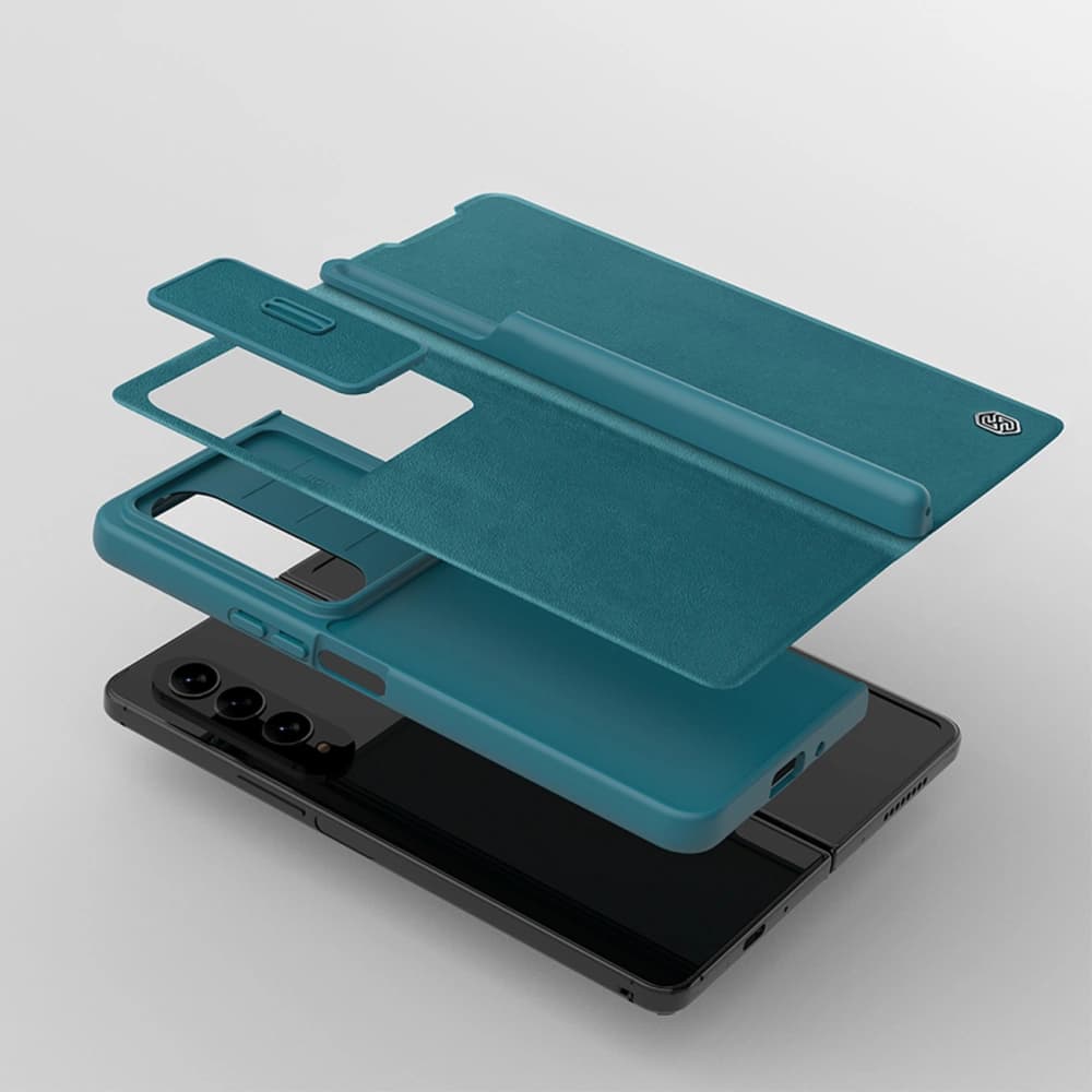 Etui Nillkin Qin Leather Pro Samsung Galaxy Z Fold 4 hnědé - 16