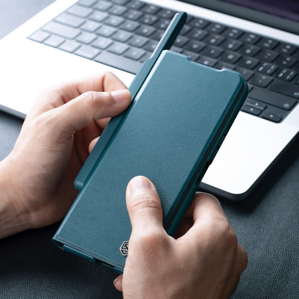 Etui Nillkin Qin Leather Pro Samsung Galaxy Z Fold 4 aurii - 9