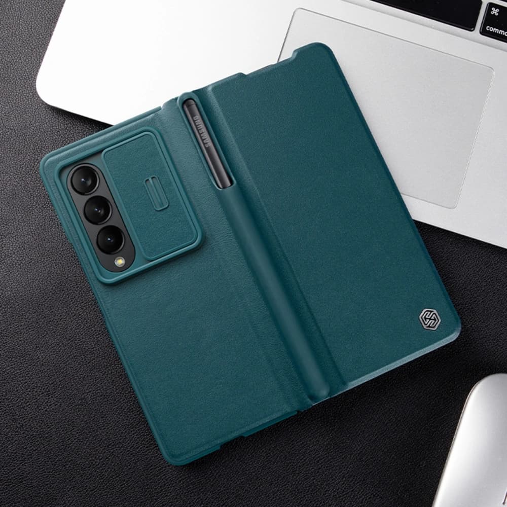 Etui Nillkin Qin Leather Pro Samsung Galaxy Z Fold 4 aurii - 17