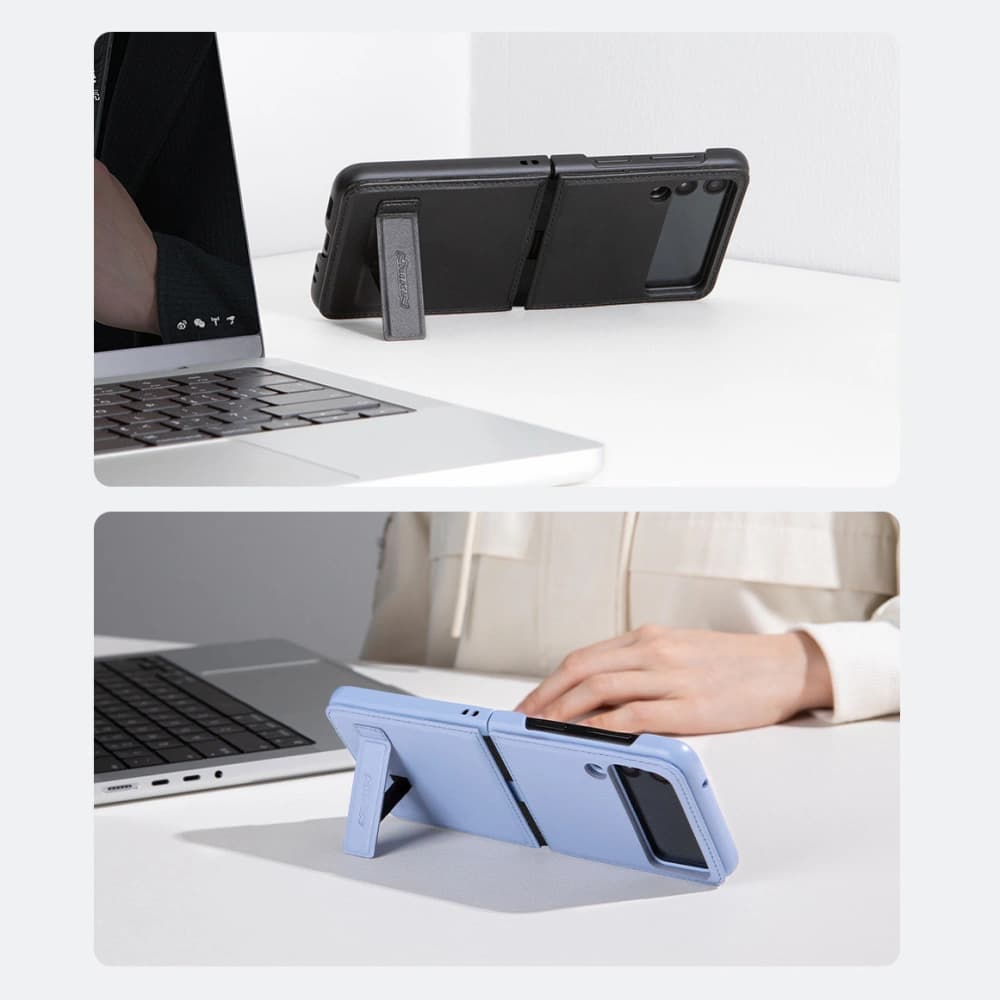 Etui Nillkin Qin Vegan Leather Samsung Galaxy Z Flip 4 černé - 9