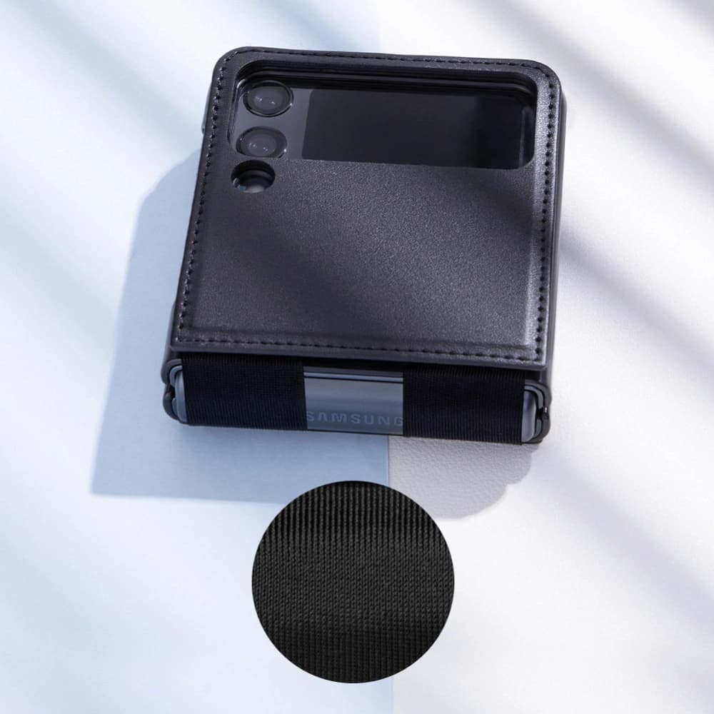 Etui Nillkin Qin Vegan Leather Samsung Galaxy Z Flip 4 černé - 12