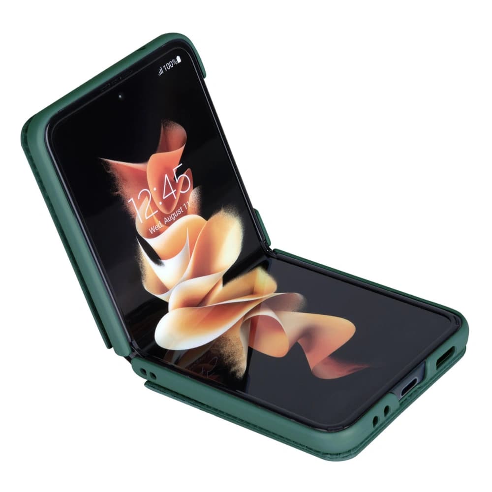 Nillkin Qin Vegan Leather Samsung Galaxy Z Flip 4 dark green - 4