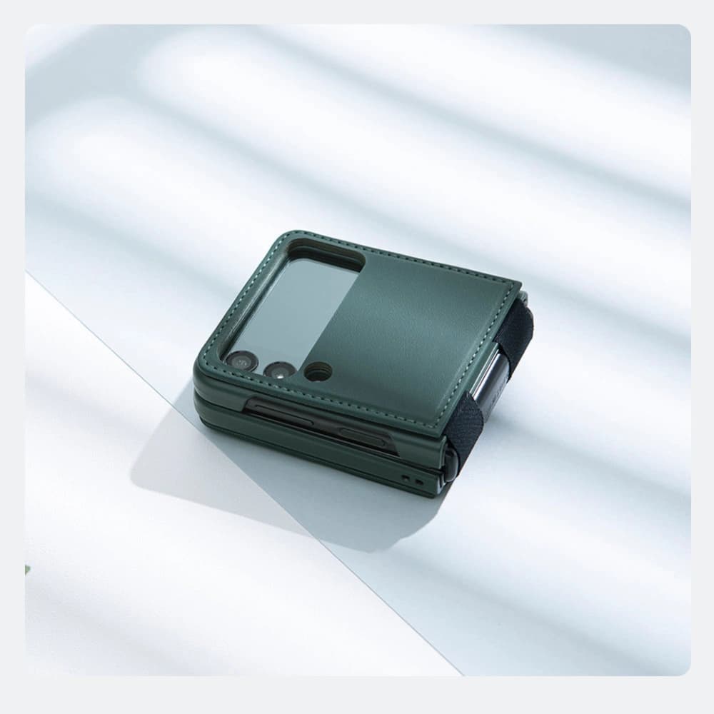 Nillkin Qin Vegan Leather Samsung Galaxy Z Flip 4 dark green - 17