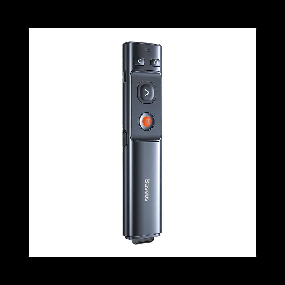 Multifunktionsfernbedienung Baseus Orange Dot für Präsentationen, mit grünem Laserpointer, akkubetrieben (grau) - 2