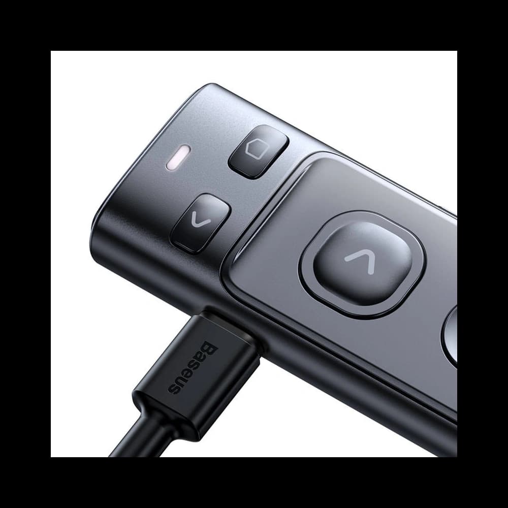 Multifunktionsfernbedienung Baseus Orange Dot für Präsentationen, mit grünem Laserpointer, akkubetrieben (grau) - 7