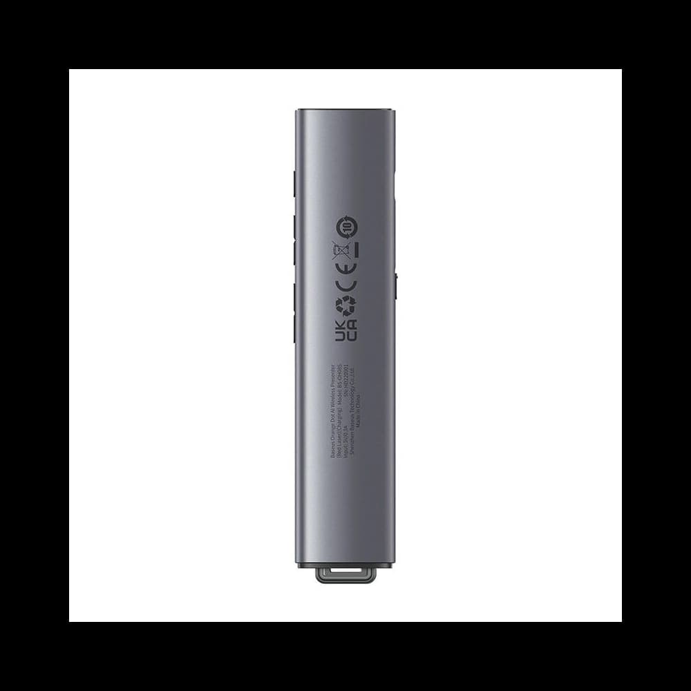 Többfunkciós távirányító Baseus Orange Dot bemutatókhoz, piros lézeres mutatóval, akkumulátoros (szürke) - 2