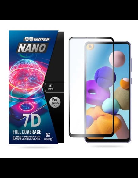 Hybriedglas Crong 7D Nano Flexibles Glas Samsung Galaxy A21s