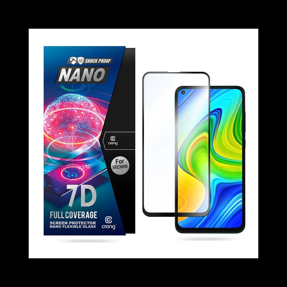 Hibrid üveg Crong 7D Nano Rugalmas Üveg Xiaomi Redmi Note 9