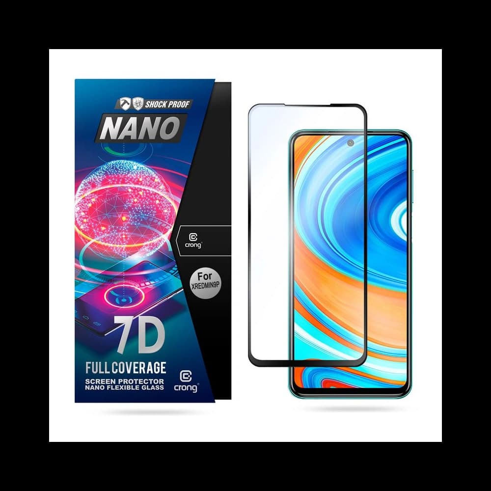 Hybriertes Glas Crong 7D Nano Flexibles Glas Xiaomi Redmi Note 9 Pro - 1