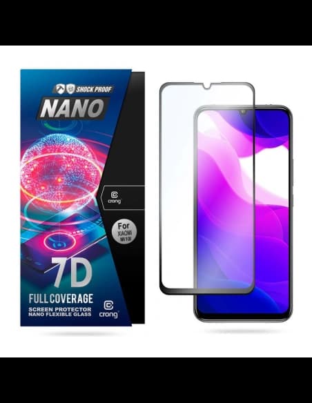 Hybridní sklo Crong 7D Nano Flexible Glass Xiaomi Mi 10 Lite