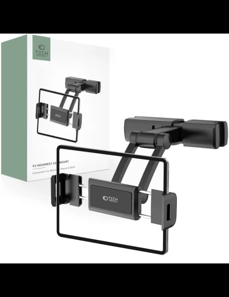 Uchytník na opěrku hlavy Tech-Protect V2 elastický držák do auta černý