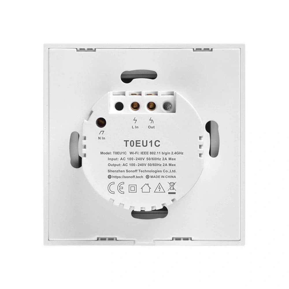 Touch light switch WiFi Sonoff T0 EU TX (1-channel) white - 4