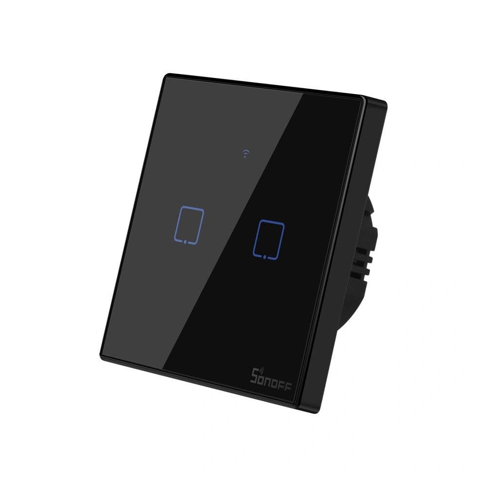 Touch light switch WiFi + RF 433 Sonoff T3 EU TX (2-channel) black - 3