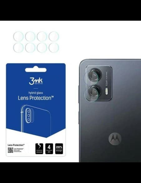 Hybridglas für Kameraobjektiv 3MK Lens Protect Motorola Moto G53 [4 PACK]