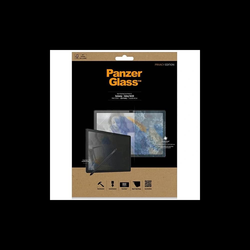 Üveg PanzerGlass E2E Anti-Glare Samsung Galaxy Tab A8 Antibakteriális Tokbarát - 3