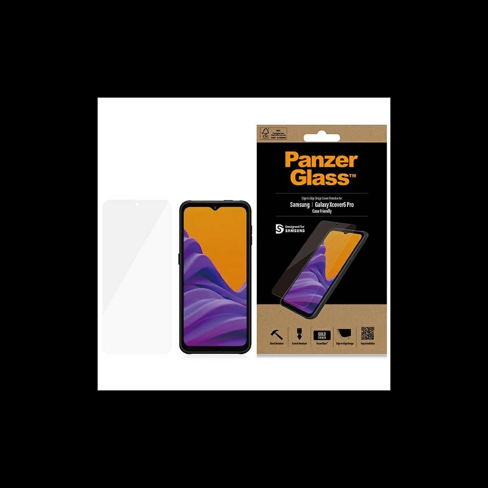 Glas PanzerGlass E2E Anti-Glare Samsung Galaxy Xcover 6 Pro Antibakterielle Case Friendly