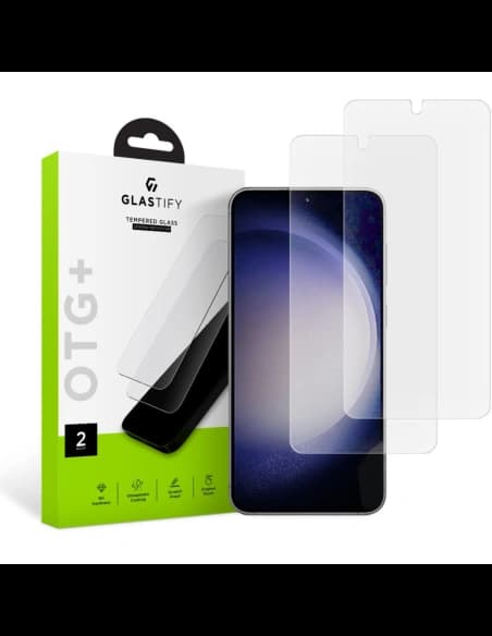 Tvrzené sklo Glastify OTG+ Samsung Galaxy S23 Clear [2 PACK]