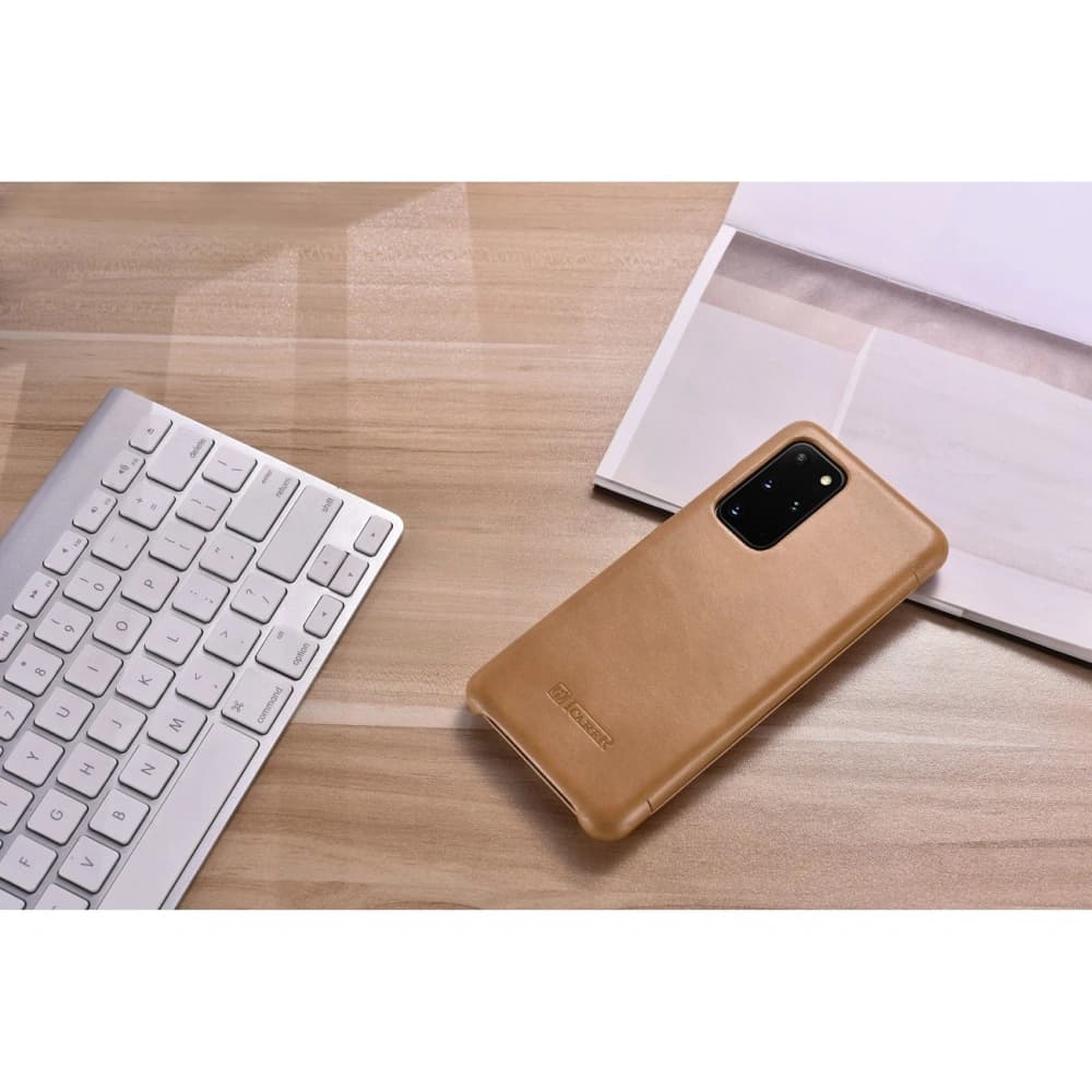 Etui iCarer Curved Edge Vintage Folio Samsung Galaxy S20+ Plus khaki - 12