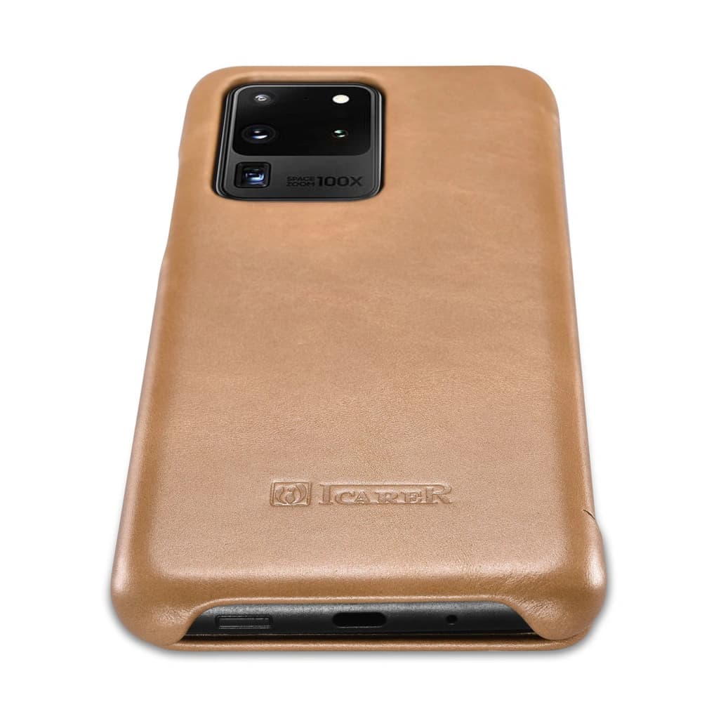Etui iCarer Görbe Szélű Vintage Folio Samsung Galaxy S20 Ultra khaki - 6