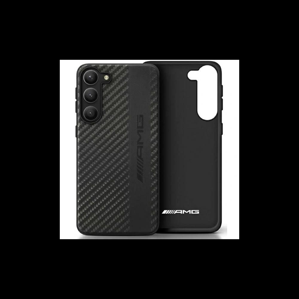 Etui Mercedes AMG AMHCS23SBLSCA Samsung Galaxy S23 černý/black hardcase Carbon Stripe&Embossed