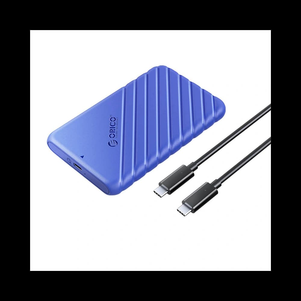 Carcasa pentru HDD/SSD de 2,5 inch Orico, 6 Gbps, USB-C 3.1 Gen1 (albastră)