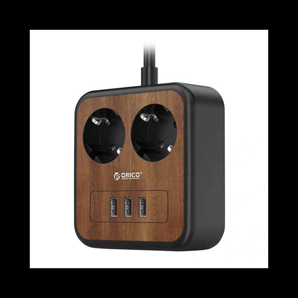 Listwa zasilająca z 2 gniazdami AC, 3x USB, Orico, 1.4m, 2500W - 2
