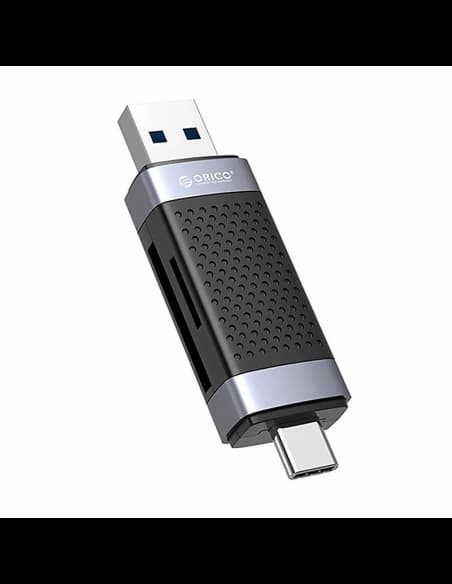 Cititor de carduri de memorie TF/SD Orico CD2D-AC2-BK-EP, USB + USB-C (negru)