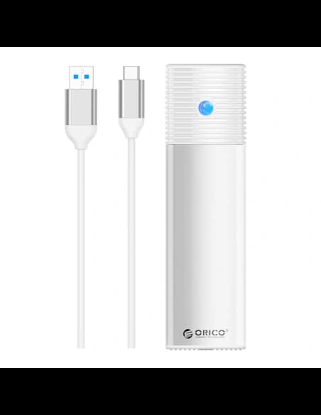 Externe Gehäuse für M.2 SATA SSD, Orico PWM2-WH-EP USB-C, 5Gbps (silber)