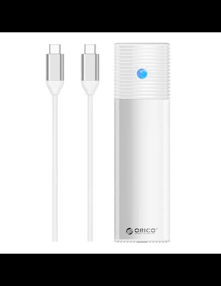 Äußeres Gehäuse für M.2 NVMe-SSD, Orico PWM2-G2-WH-EP, USB-C, 10Gbps (silber)