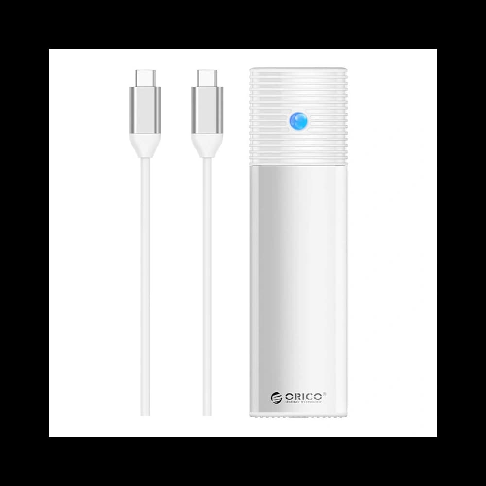 Äußeres Gehäuse für M.2 NVMe-SSD, Orico PWM2-G2-WH-EP, USB-C, 10Gbps (silber)